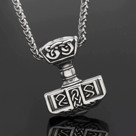 Vikings Mjolnir 316L Stainless Steel Pendant Necklace | Pendant and Necklaces | Wiccan Center