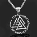 Vikings Dragon Valknut Stainless Steel Necklace | Pendant and Necklaces | Wiccan Center