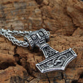 Vikings Mjolnir and Celtic Knot Stainless Steel Necklace | Pendant and Necklaces | Wiccan Center