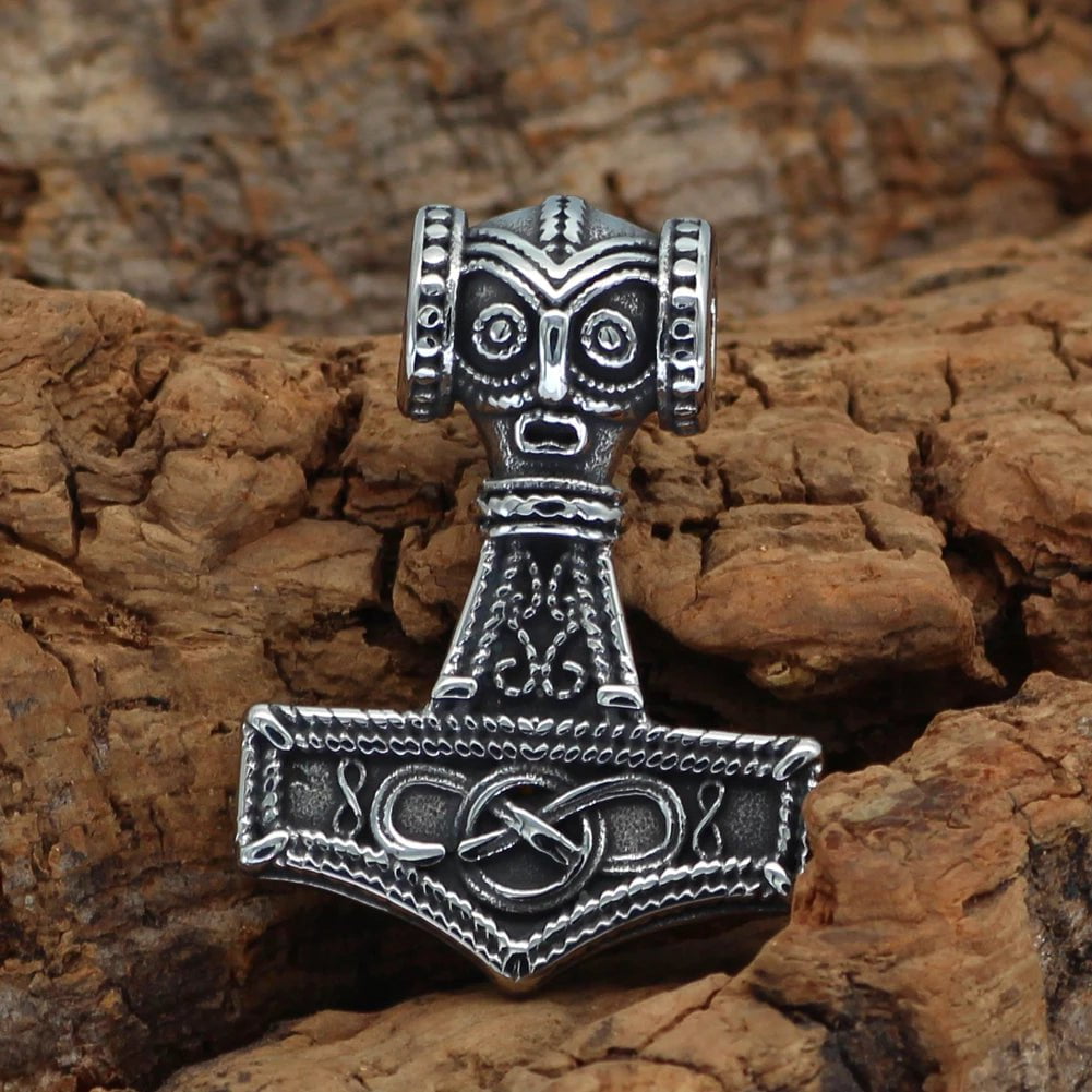 Vikings Mjolnir and Celtic Knot Stainless Steel Necklace | Pendant and Necklaces | Wiccan Center