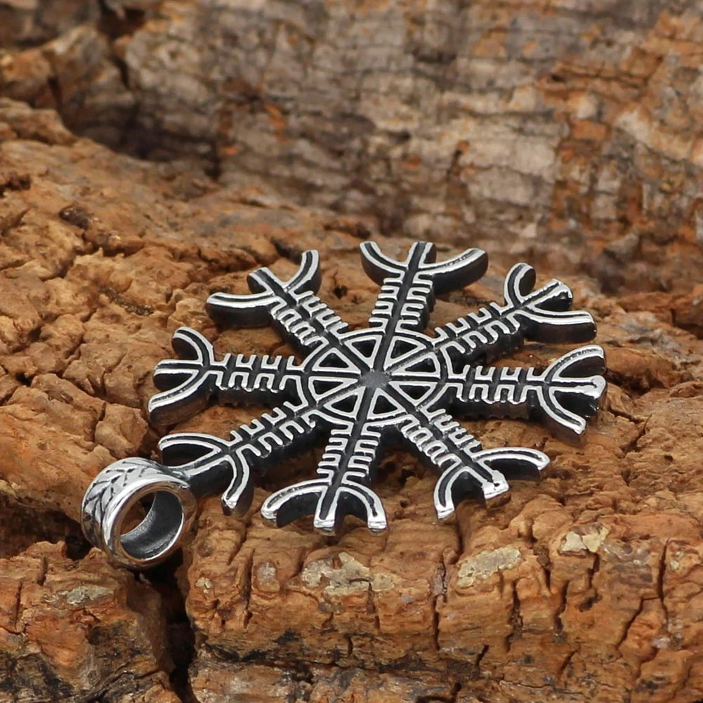Vikings Vegvisir Compass Stainless Steel Necklace | Pendant and Necklaces | Wiccan Center