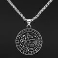 Vikings Wolf and Runes Stainless Steel Necklace | Pendant and Necklaces | Wiccan Center