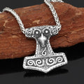 Vikings Thor Hammer Raven Knot Amulet Necklace | Pendants & Necklaces | Wiccan Center