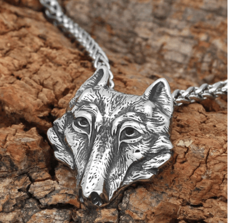 Vikings Fenrir Wolf Head Pendant Necklace | Pendant Necklaces | Wiccan Center