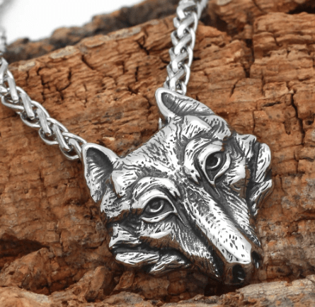 Vikings Fenrir Wolf Head Pendant Necklace | Pendant Necklaces | Wiccan Center