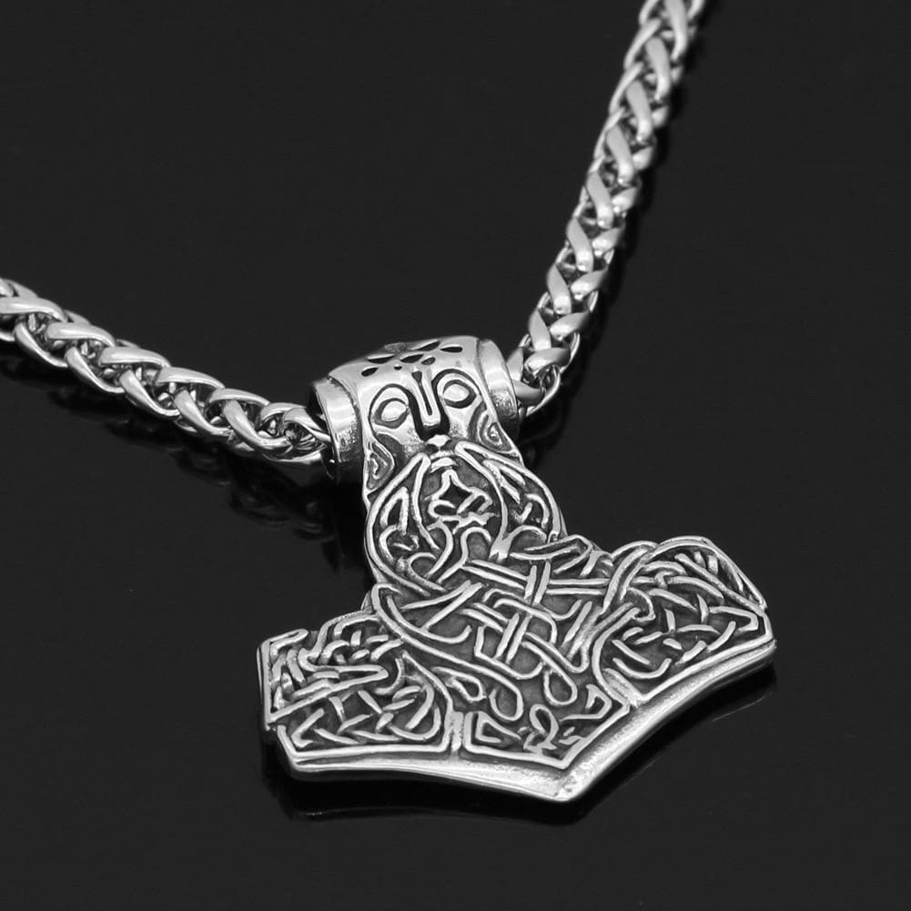 Vikings Thor Hammer Stainless Steel Necklace | Pendants & Necklaces | Wiccan Center