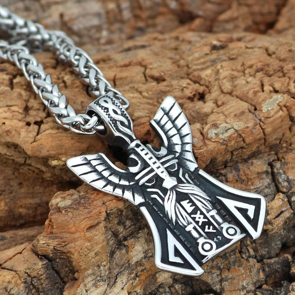 Vikings Odin Stainless Steel Pendant Necklace | Pendants & Necklaces | Wiccan Center