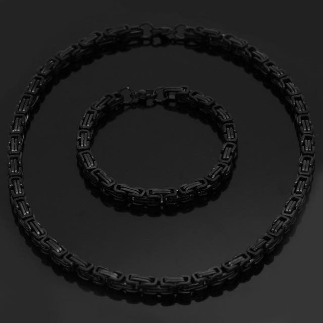 Viking Stainless Steel King Chain + Bracelet | Pendants & Necklaces | Wiccan Center