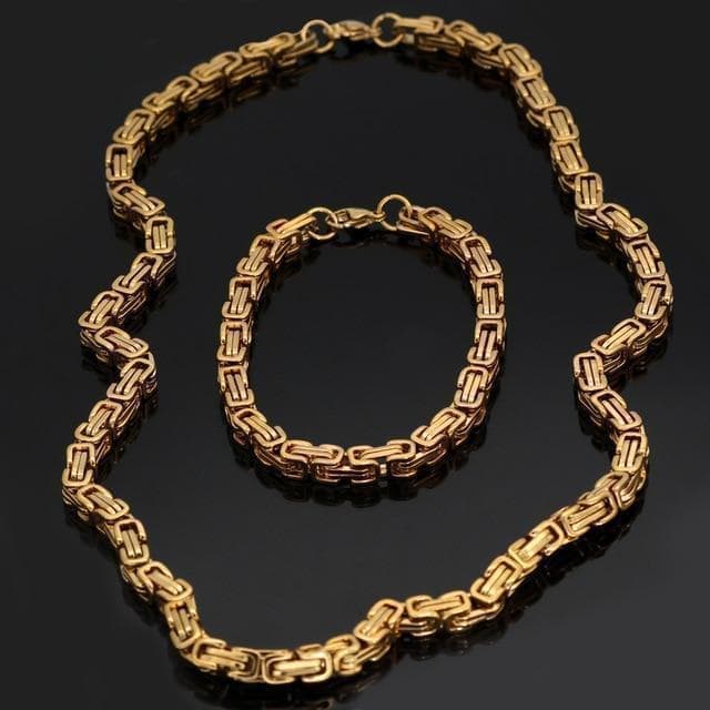 Viking Stainless Steel King Chain + Bracelet | Pendants & Necklaces | Wiccan Center