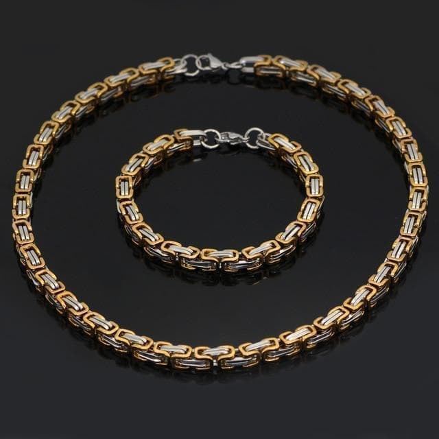 Viking Stainless Steel King Chain + Bracelet | Pendants & Necklaces | Wiccan Center
