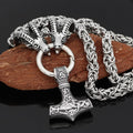 Vikings Mjolnir Stainless Steel Ram Chain Necklace | Pendants & Necklaces | Wiccan Center