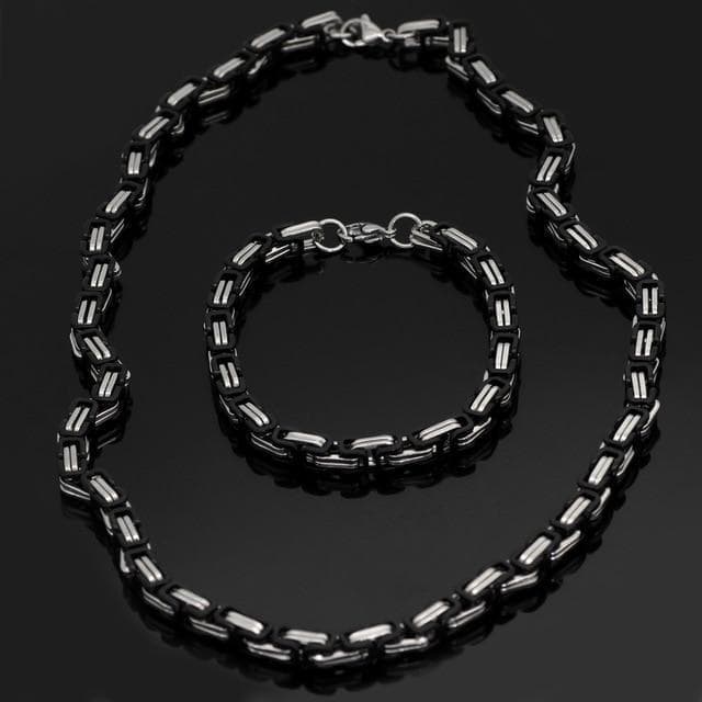 Viking Stainless Steel King Chain + Bracelet | Pendants & Necklaces | Wiccan Center