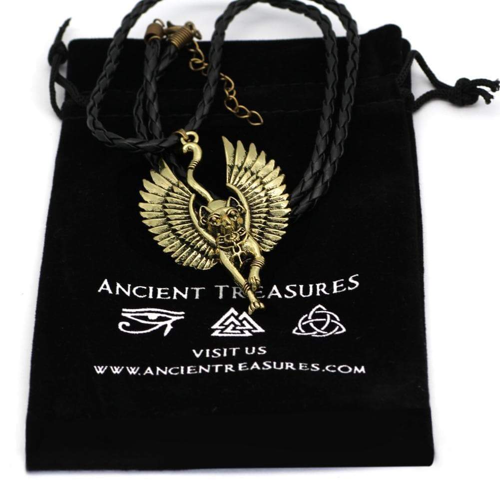 Ancient Egypt Bastet Goddess of Cats Stainless Steel Necklace | Pendants & Necklaces | Wiccan Center