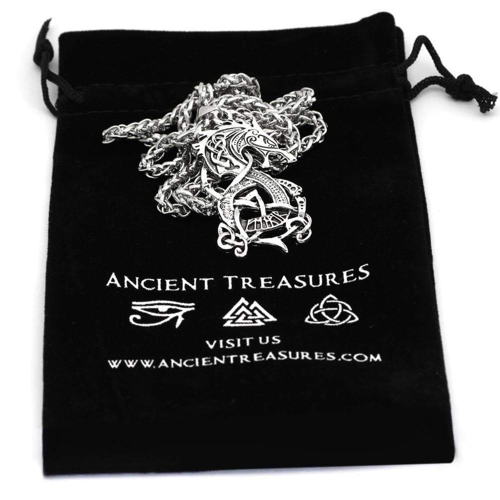 Vikings Fenrir The Monster Wolf Stainless Steel Necklace | Pendants & Necklaces | Wiccan Center