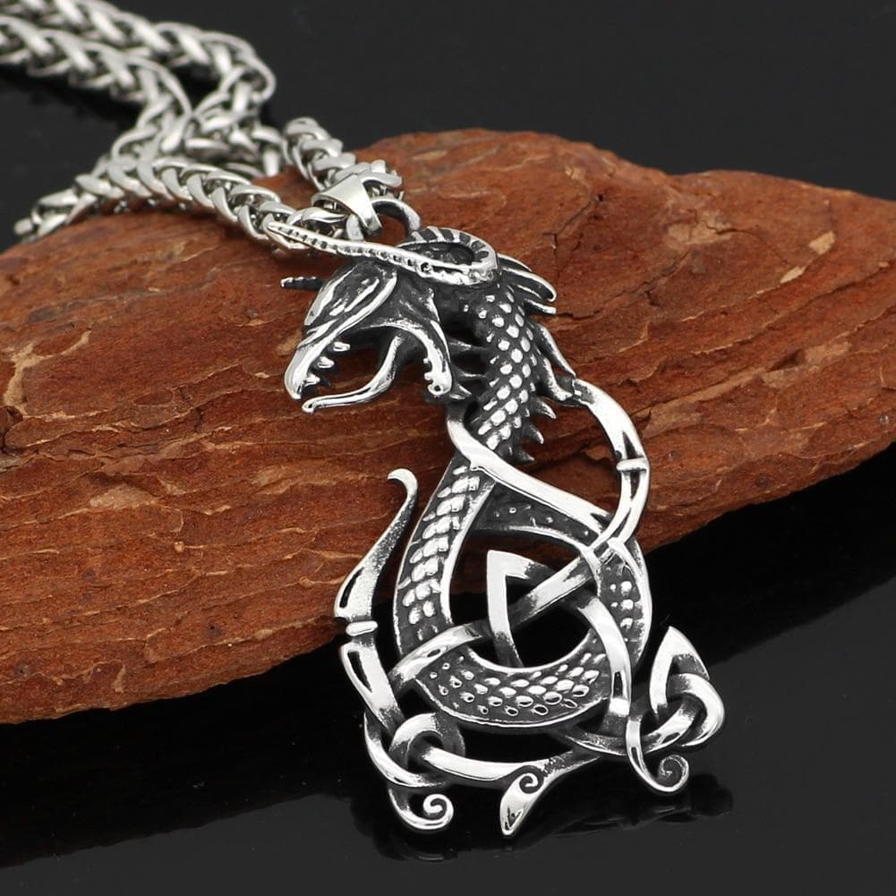 Vikings Jörmungandr Stainless Steel Necklace | Pendants & Necklaces | Wiccan Center