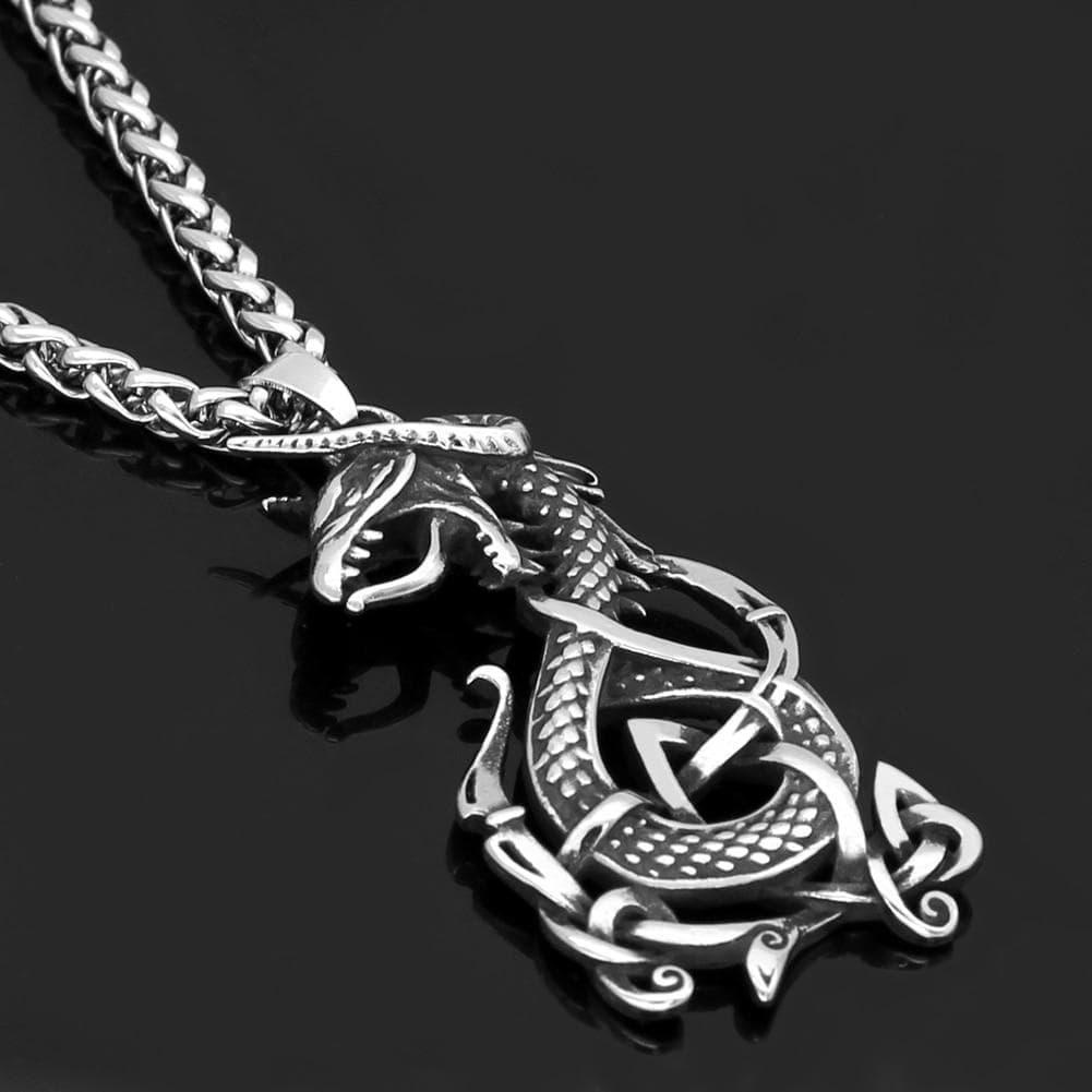 Vikings Jörmungandr Stainless Steel Necklace | Pendants & Necklaces | Wiccan Center