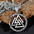 Vikings Jörmungandr Valknut Stainless Steel Necklace | Pendants & Necklaces | Wiccan Center
