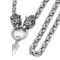 Viking Odin Wolves Spear King's Chain | Pendants & Necklaces | Wiccan Center