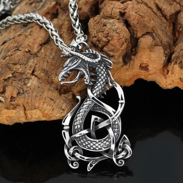 Vikings Jörmungandr Stainless Steel Necklace | Pendants & Necklaces | Wiccan Center