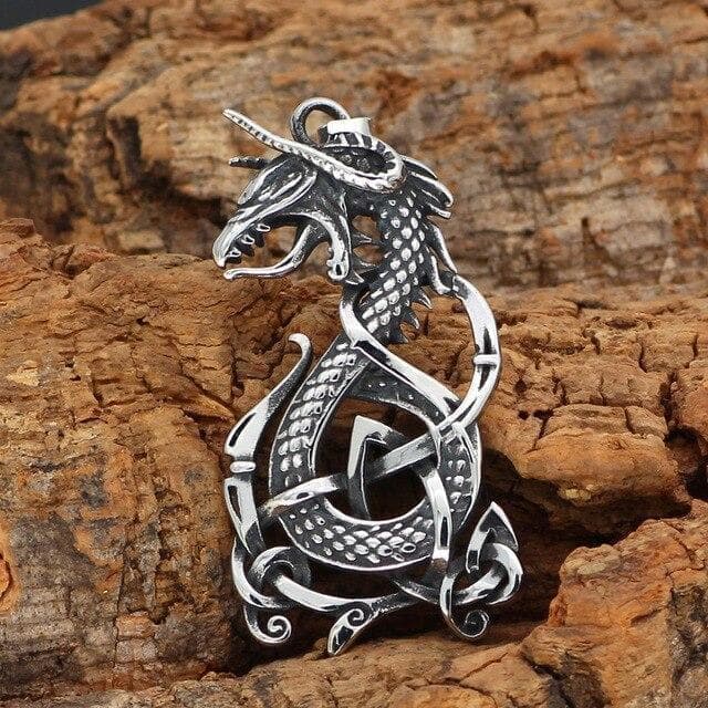 Vikings Jörmungandr Stainless Steel Necklace | Pendants & Necklaces | Wiccan Center