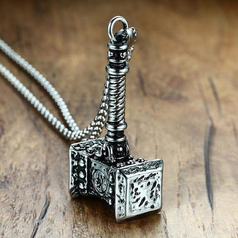Vikings Thor's Hammer Stainless Steel Pendant Necklace | Pendants & Necklaces | Wiccan Center