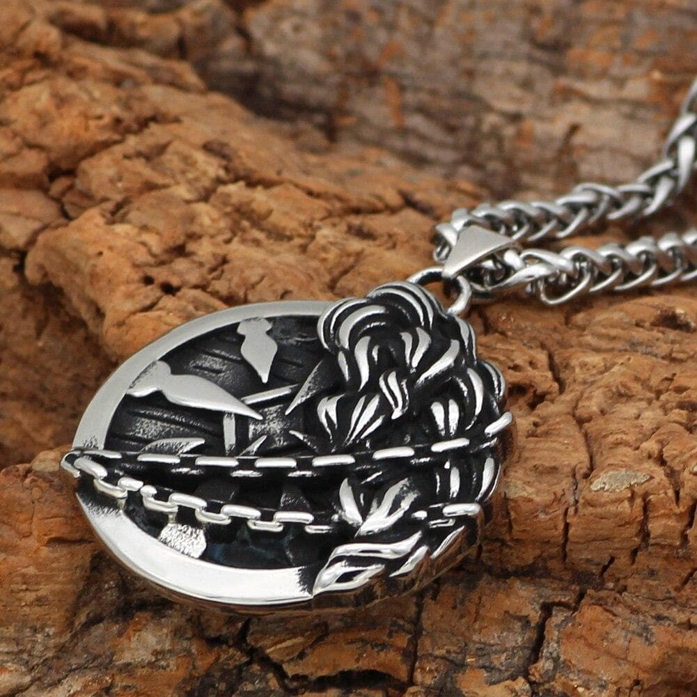 Viking Shield Compass Talisman Pendant & Necklace | Pendants & Necklaces | Wiccan Center