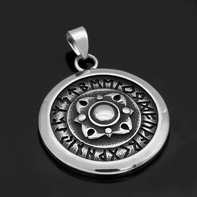 Viking Shield Rune and Compass Talisman Pendant & Necklace | Pendants & Necklaces | Wiccan Center