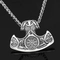 Vikings Axe and Helm of Awe Stainless Steel Necklace | Pendants & Necklaces | Wiccan Center