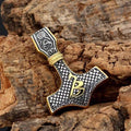 Vikings Mjolnir with Runic Alphabet & Viking Symbols Pendant & Necklace | Pendants & Necklaces | Wiccan Center