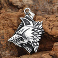 Viking Wolf Fenrir Stainless Steel Pendant & Necklace | Pendants & Necklaces | Wiccan Center