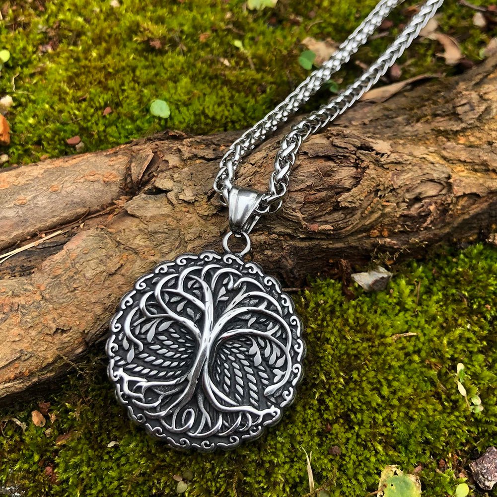 Vikings Tree of Life Stainless Steel Pendant Necklace | Pendants & Necklaces | Wiccan Center