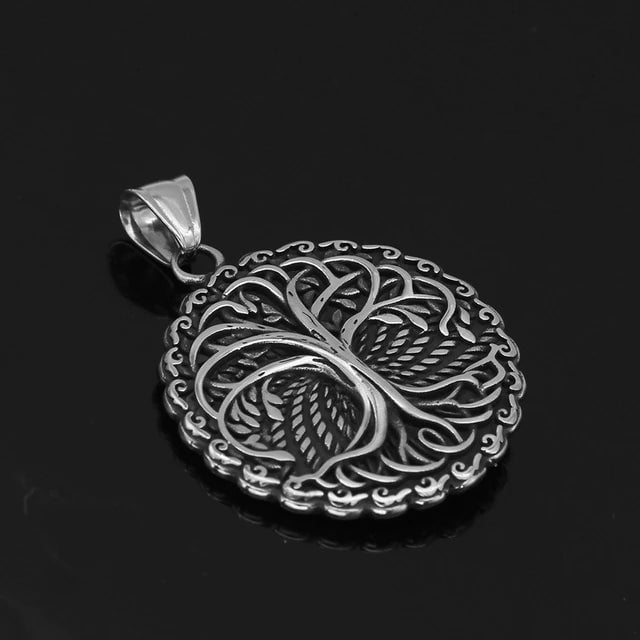 Vikings Tree of Life Stainless Steel Pendant Necklace | Pendants & Necklaces | Wiccan Center
