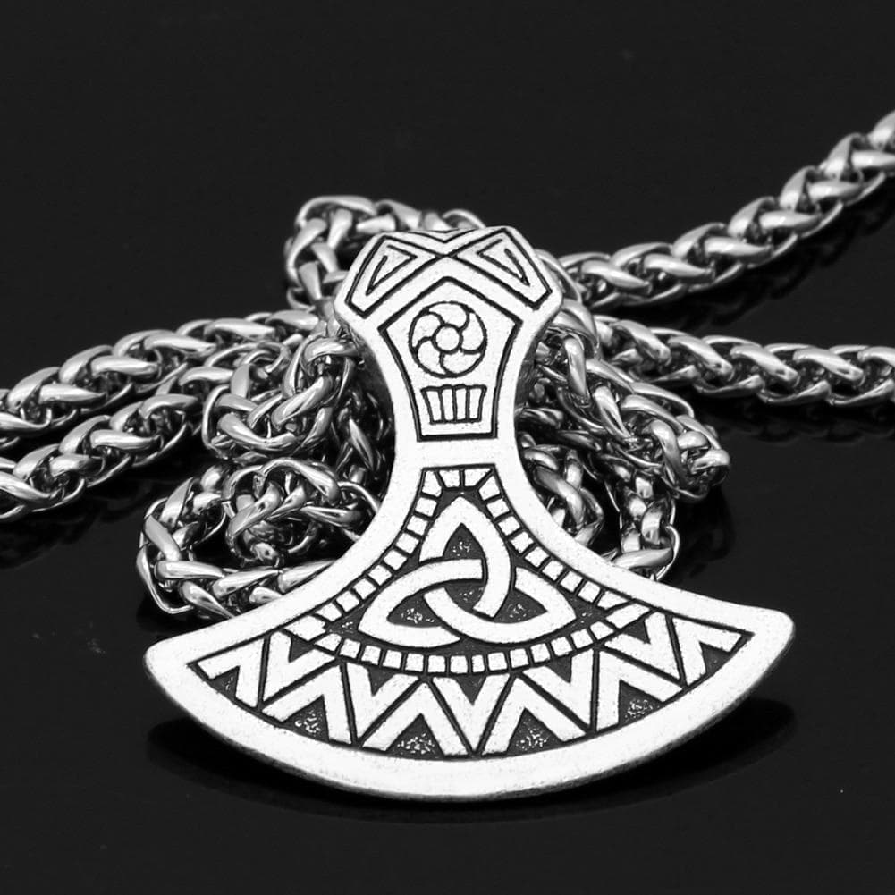 Vikings Triquetra Axe Stainless Steel Pendant & Necklace | Pendants & Necklaces | Wiccan Center