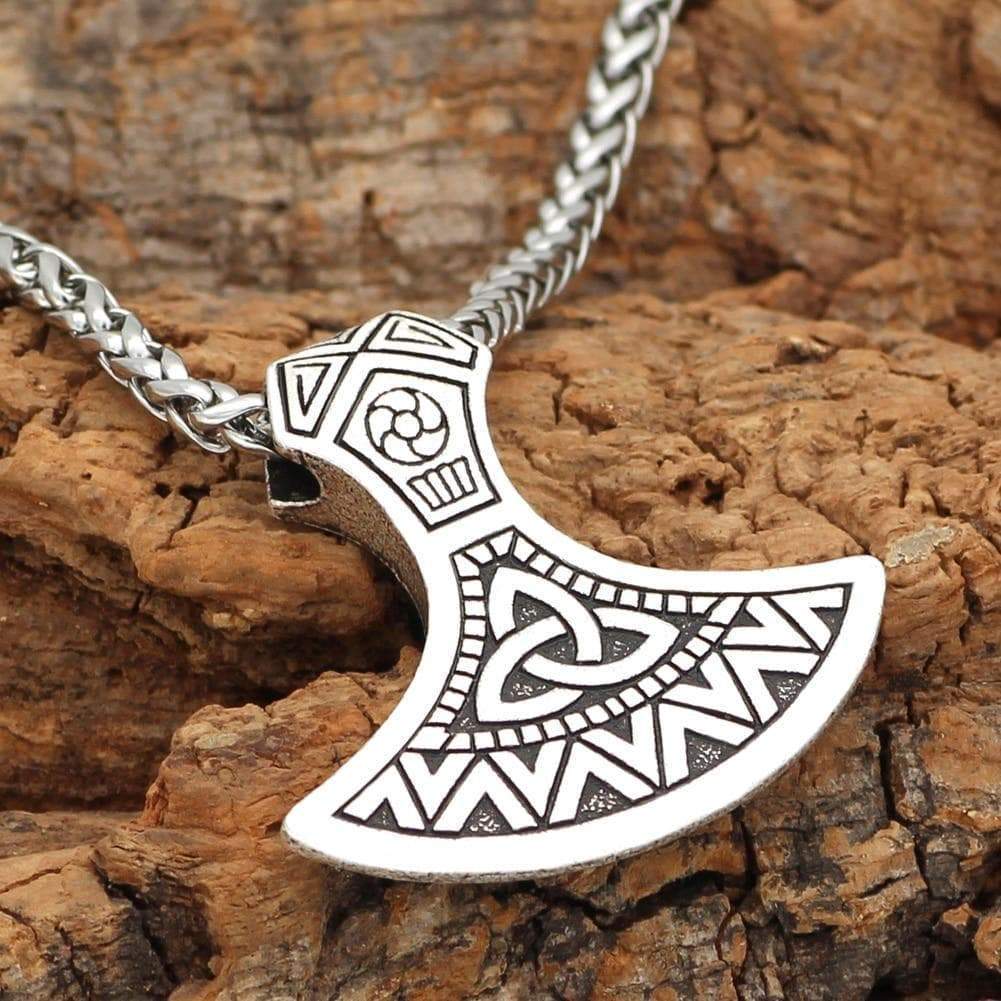 Vikings Triquetra Axe Stainless Steel Pendant & Necklace | Pendants & Necklaces | Wiccan Center