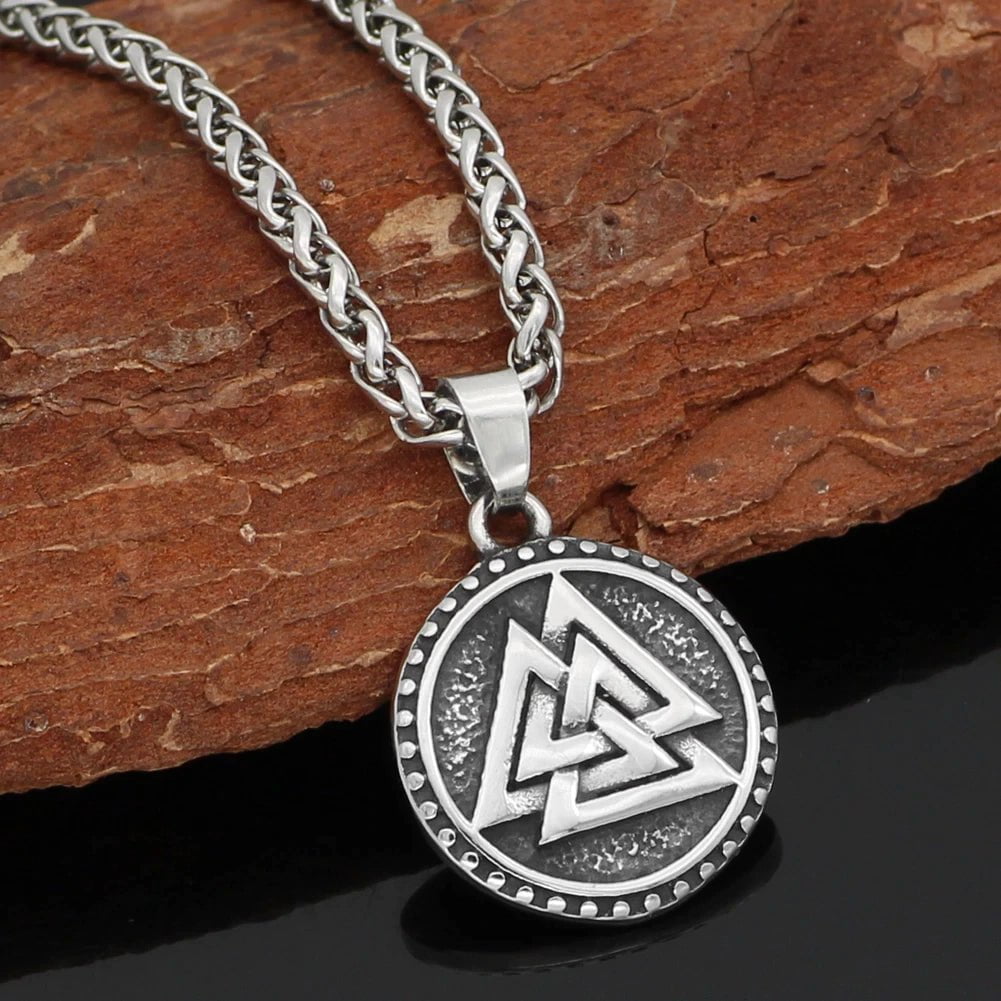 Vikings Valknut Solid Stainless Steel Necklace | Pendants & Necklaces | Wiccan Center
