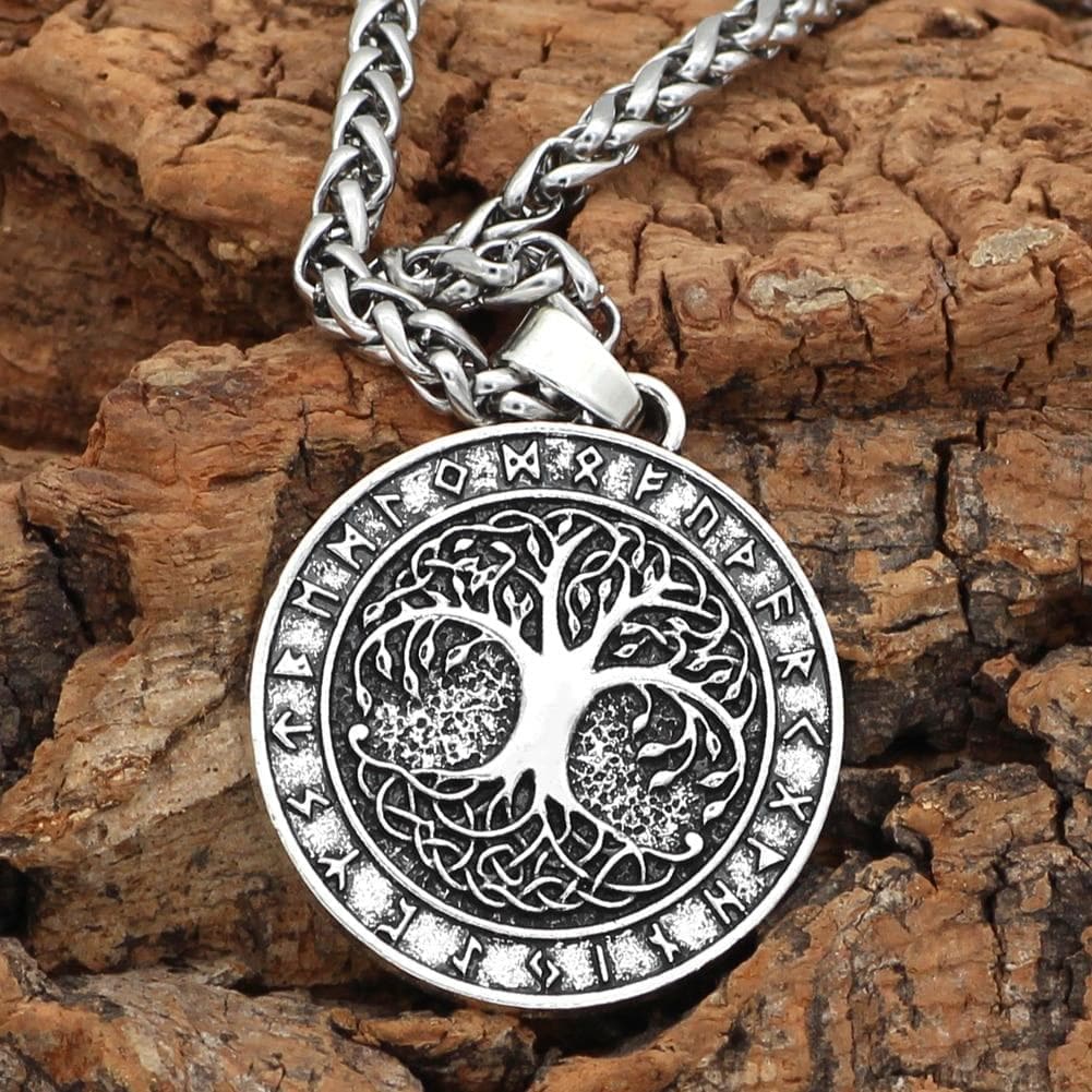 Vikings Yggdrasill Tree of Life and Runes Amulet Pendant & Necklace | Pendants & Necklaces | Wiccan Center