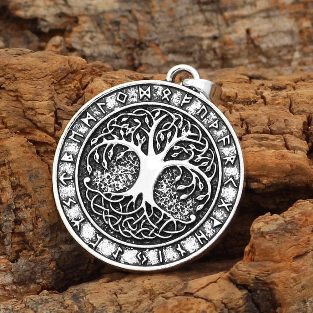 Vikings Yggdrasill Tree of Life and Runes Amulet Pendant & Necklace | Pendants & Necklaces | Wiccan Center