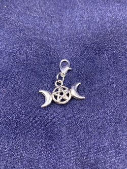 Charm - Triple Moon Pentagram | charms | Wiccan Center