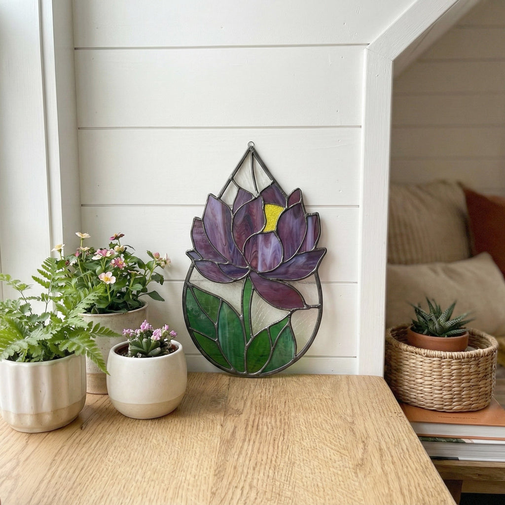 Peony Stained Glass Raindrop Pattern | Crafting Patterns & Molds | Wiccan Center