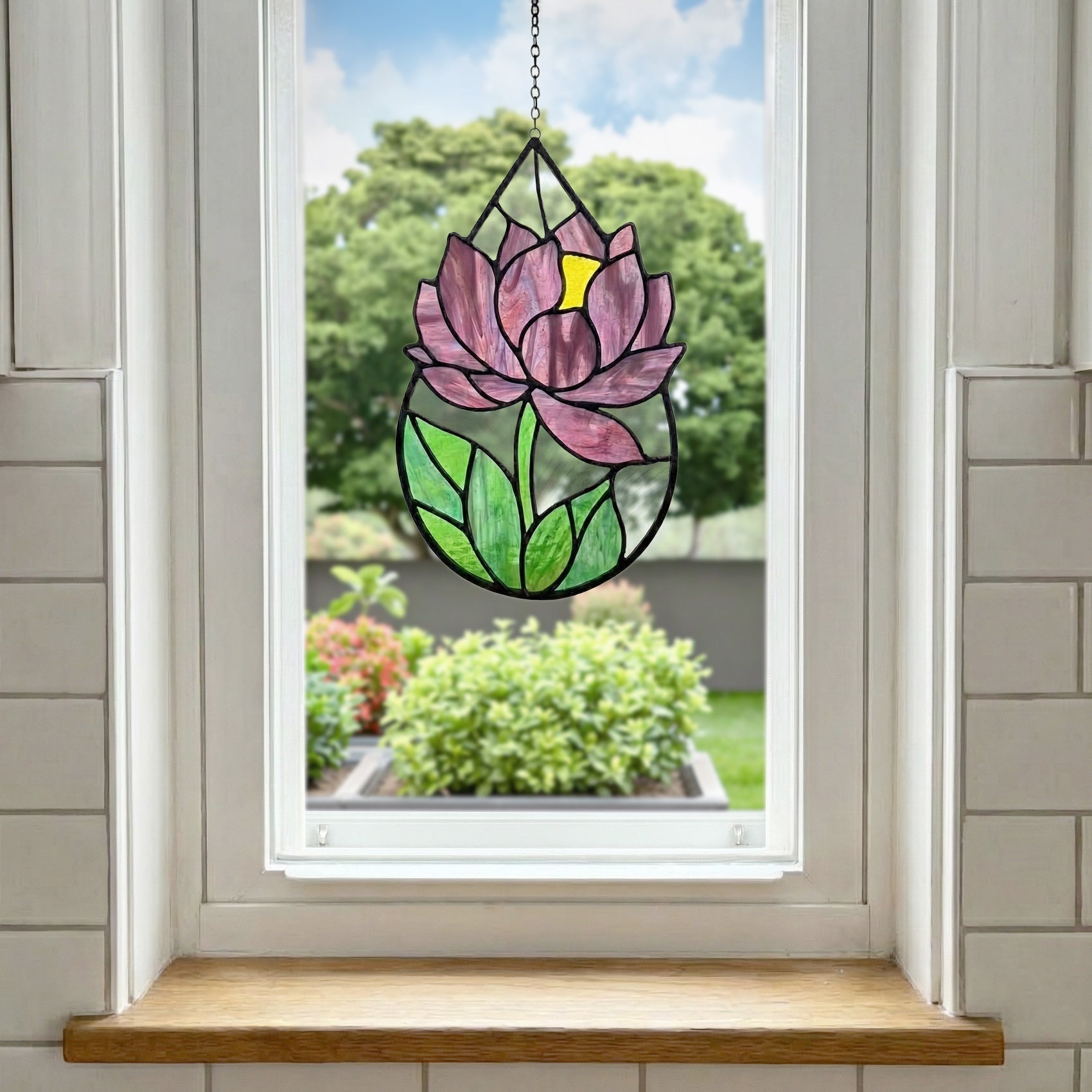 Peony Stained Glass Raindrop Pattern | Crafting Patterns & Molds | Wiccan Center