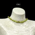 Peridot Inspired Strand Chip Choker Necklace (16 Inches) (4 Pieces)