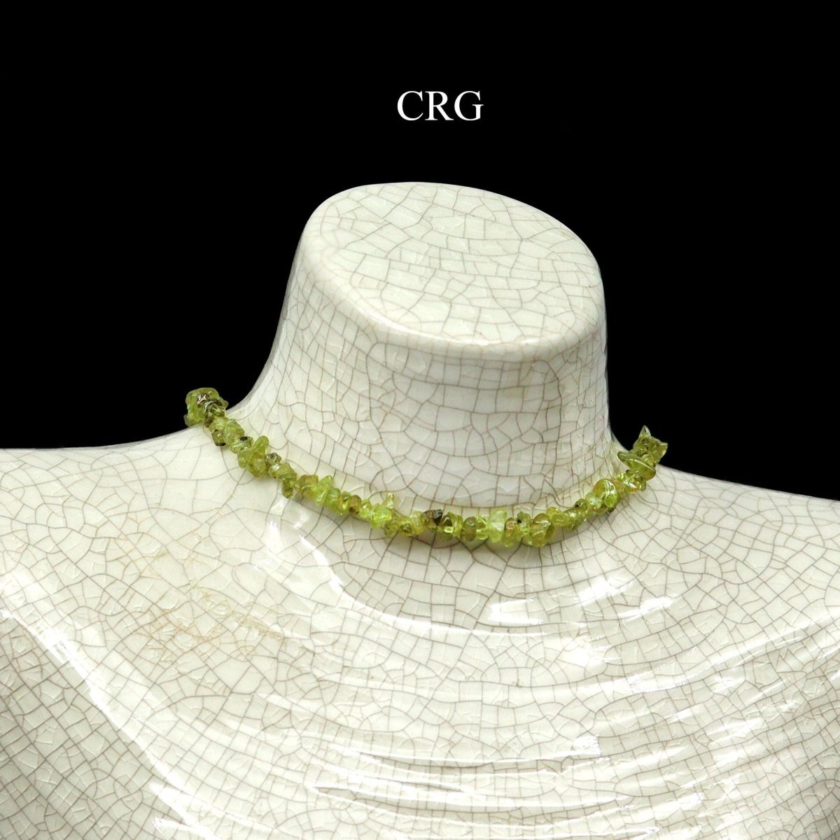 Peridot Inspired Strand Chip Choker Necklace (16 Inches) (4 Pieces)