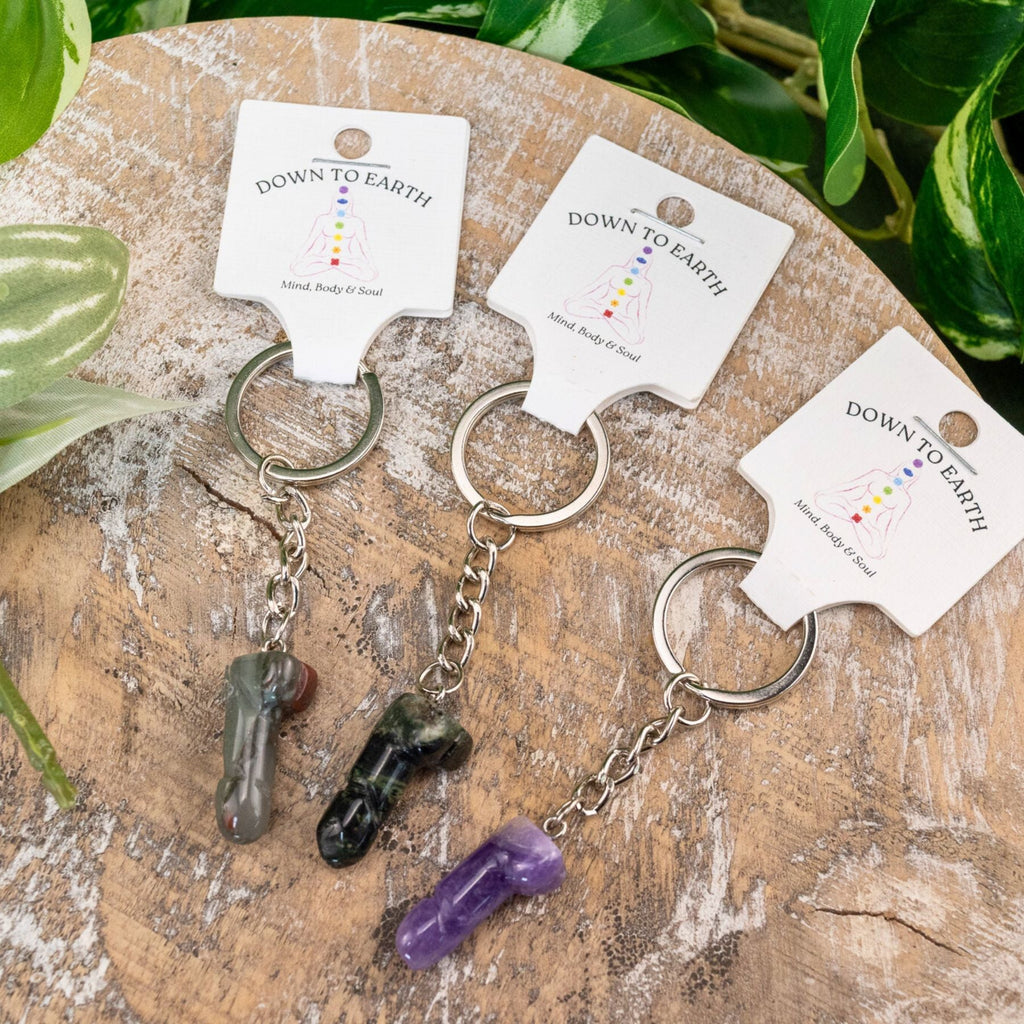 Crystal Phallus Keychain | Keychains | Wiccan Center