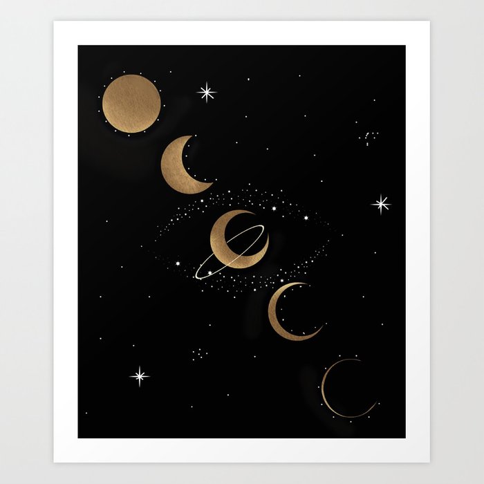 Moon Phases Art Print