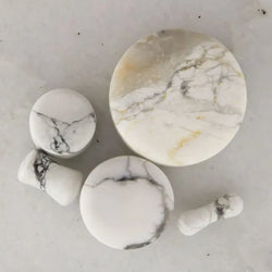White Howlite Stone Plugs | | Wiccan Center