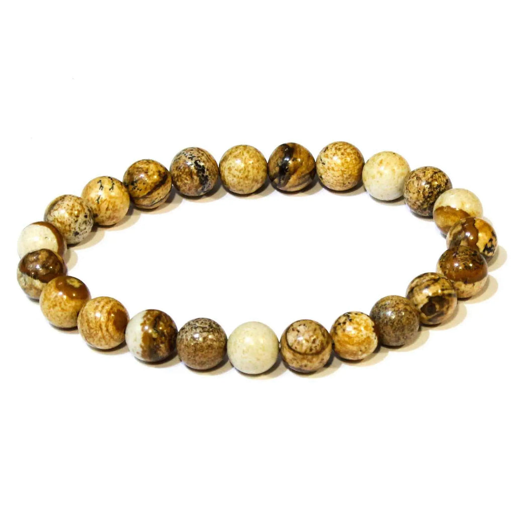 Picture Jasper Round Bead Bracelet - Creative Grounding | Bracelets | Wiccan Center