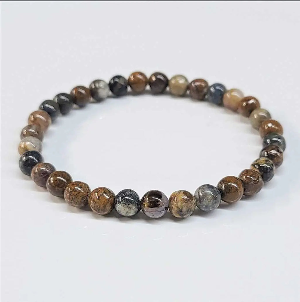 Pietersite Round Bead Bracelet - Strong Leadership | Bracelets | Wiccan Center