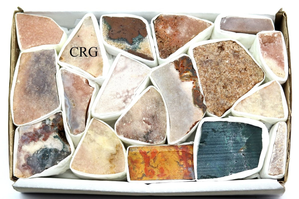 Pink Amethyst Rough Multicolor Small Flat (1 box)