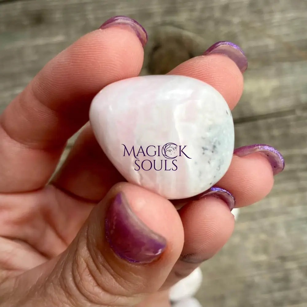 Pink Mangano Calcite UV Reactive — Gentle Heart Crystal for Anxiety & Emotional Healing | Healing Crystals | Wiccan Center