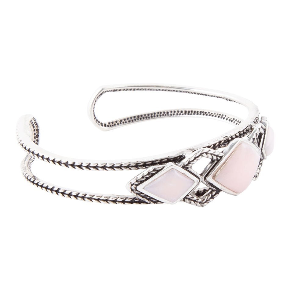 Pink Opal and Sterling Silver Cuff Bracelet | Bracelets | Wiccan Center